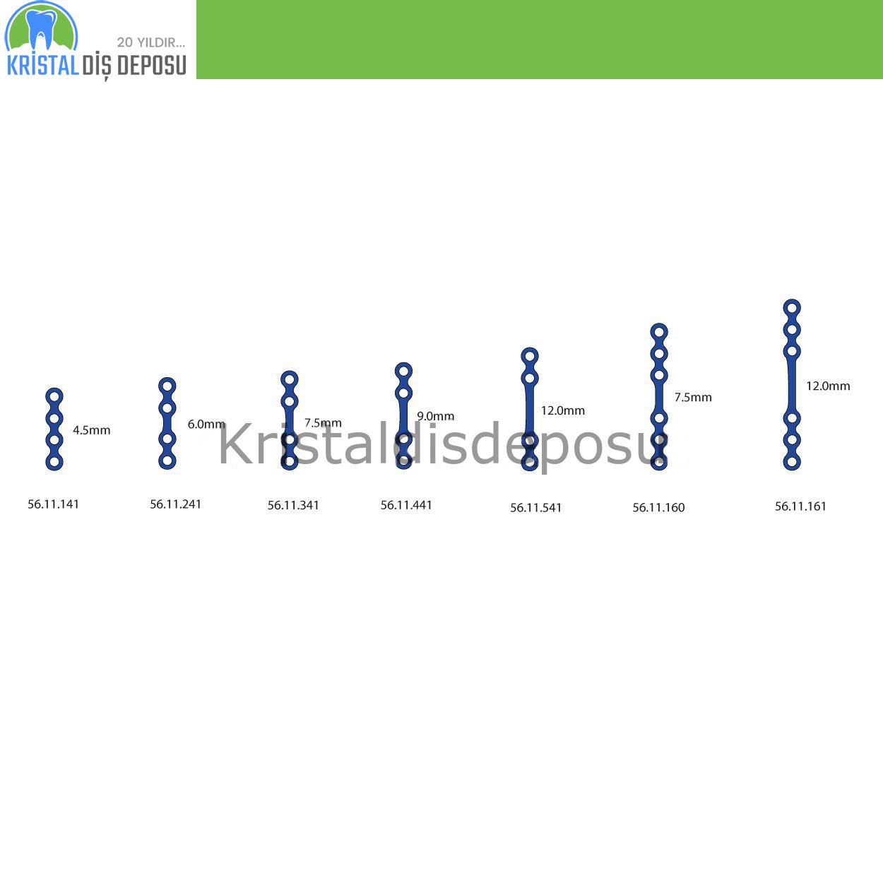Titanyum Maxillofacial Plate Micro Kemik Plakası 0,6 mm