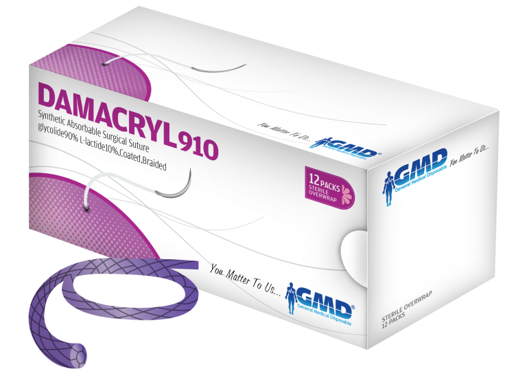 Damacryl 910 Pgla ''Vikril'' Eriyen Ters Keskin Sutur