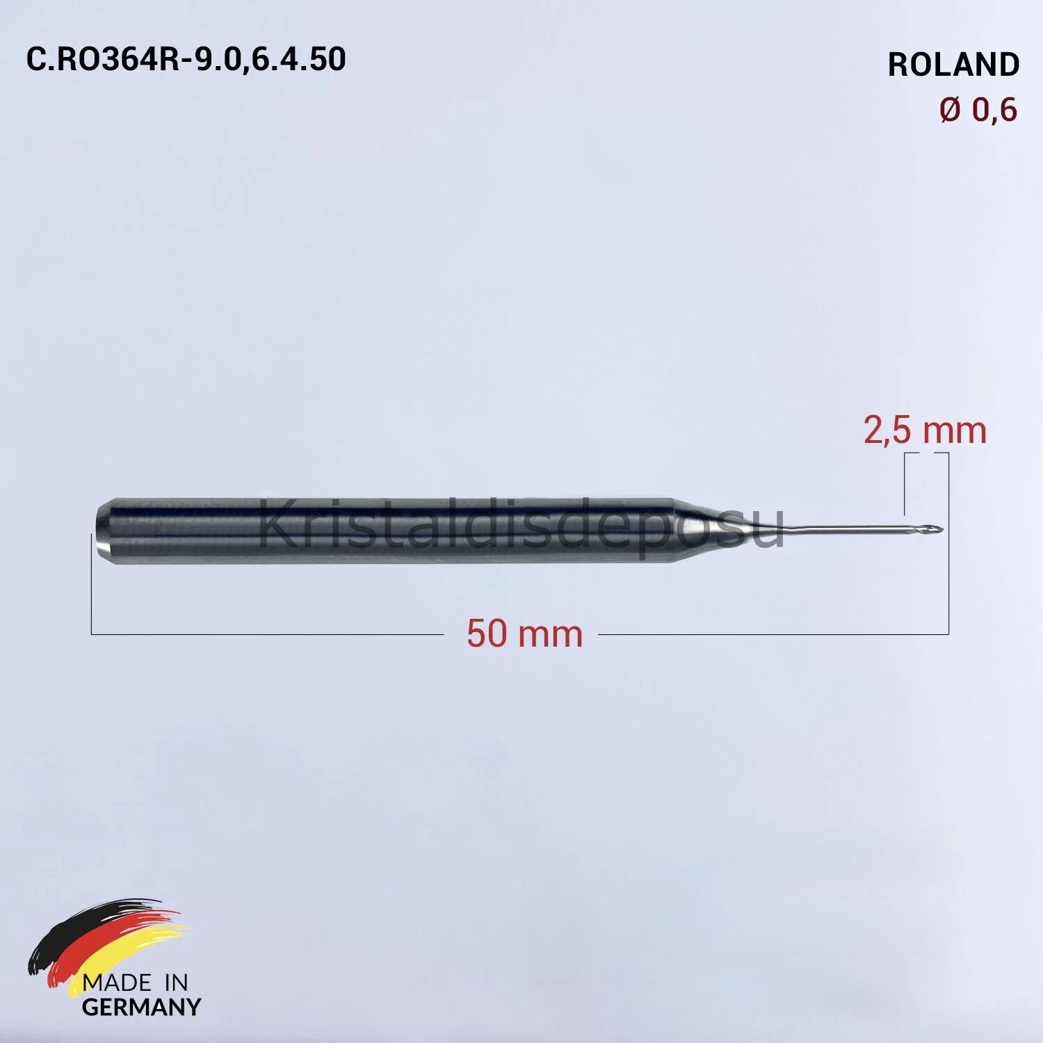 Tungusten Milling Frez 0,6 mm - Roland Milling Makinesi için
