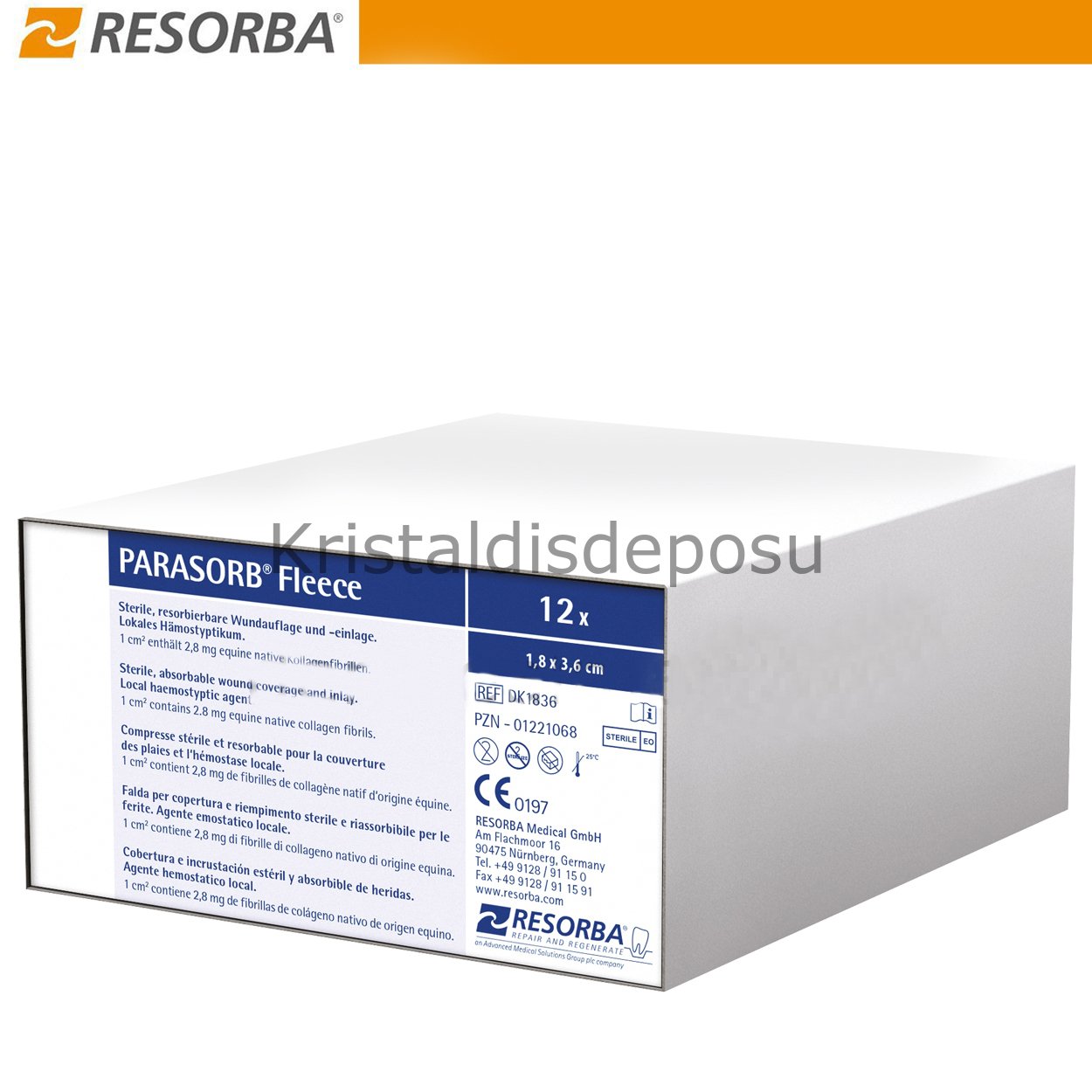 Parasorb Fleece Collagen Sünger 70*30 mm