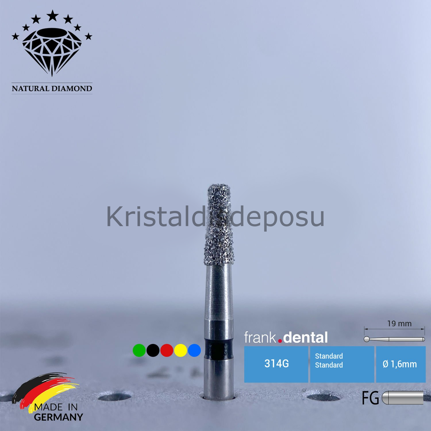 Doğal Elmas Frez - Aeratör - 845 - Konik - 5 Adet