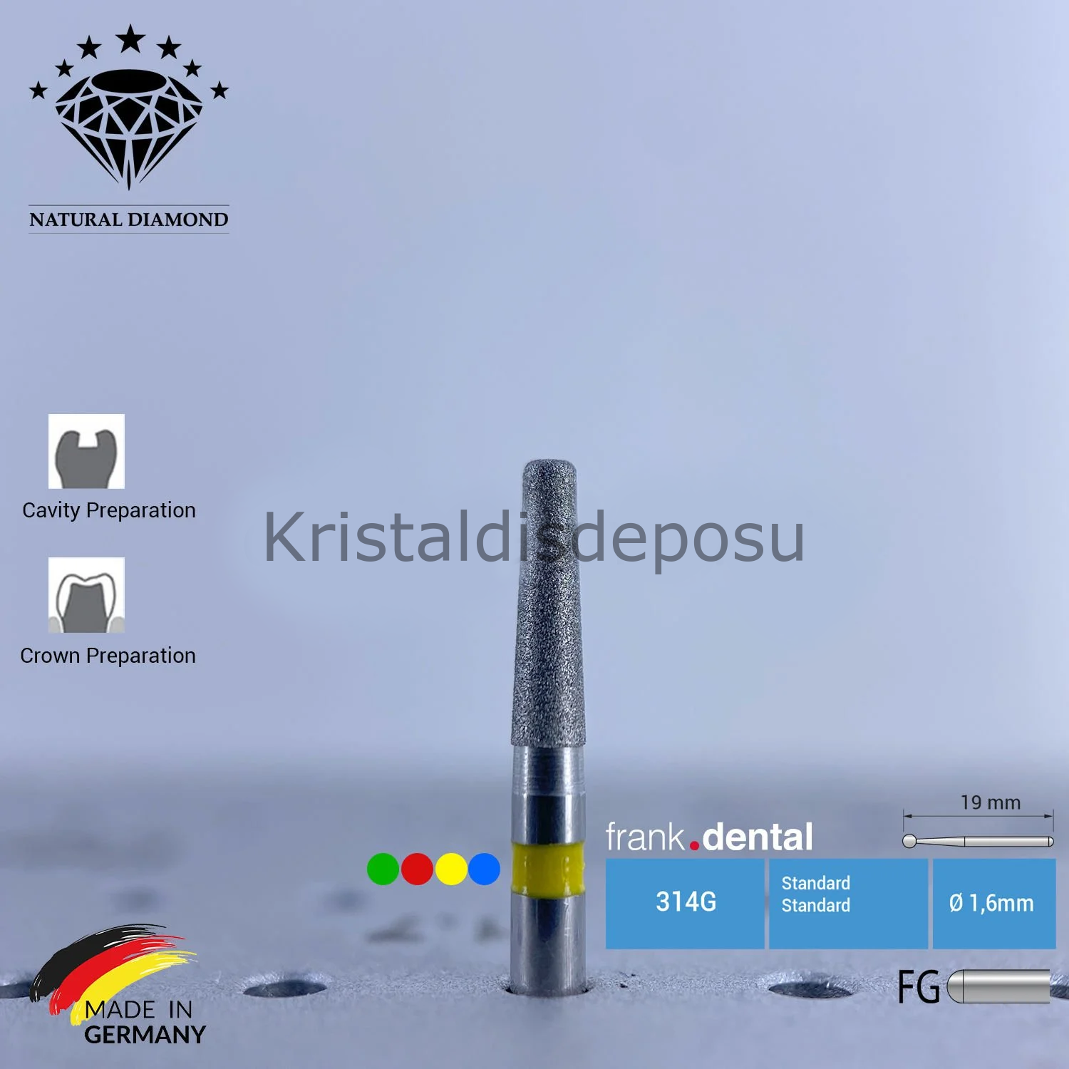 Doğal Elmas Frez - Aeratör - 846KR - Konik - 5 Adet