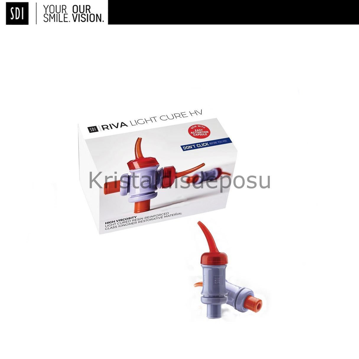 Riva Light Cure HV - Işıkla Sertleşen Cam ionomer Kapsül