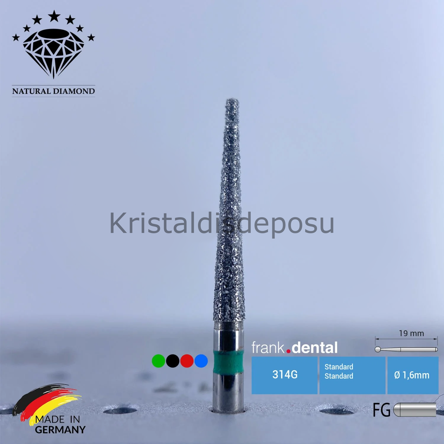 Doğal Elmas Frez - Aeratör - 848L - Konik - 5 Adet