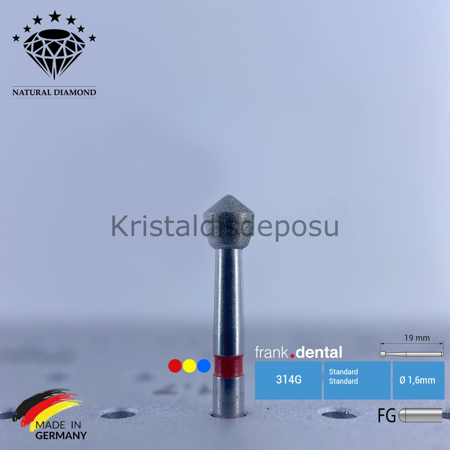 Doğal Elmas Frez - Aeratör 905 - Occlusal - 5 Adet