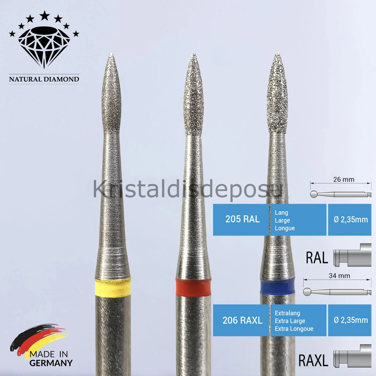 Doğal Elmas Perio Frezi - Periodontal Frez 832