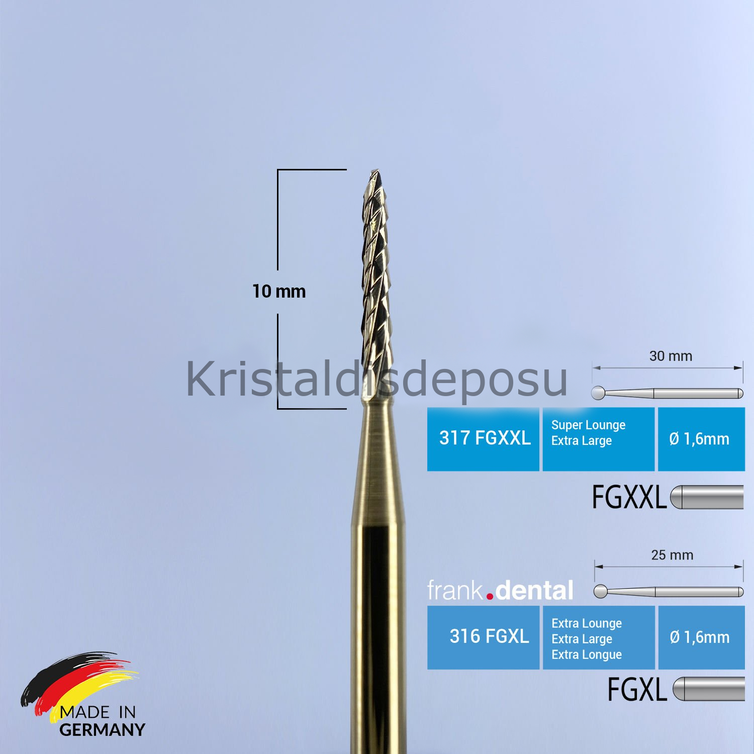 Titanyum Lindemann Cerrahi Frez - 162A Aeratör İçin