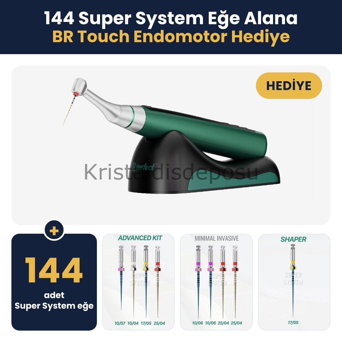 Perfect Super System 144 Adet Eğe + BR Touch Endomotor Hediye