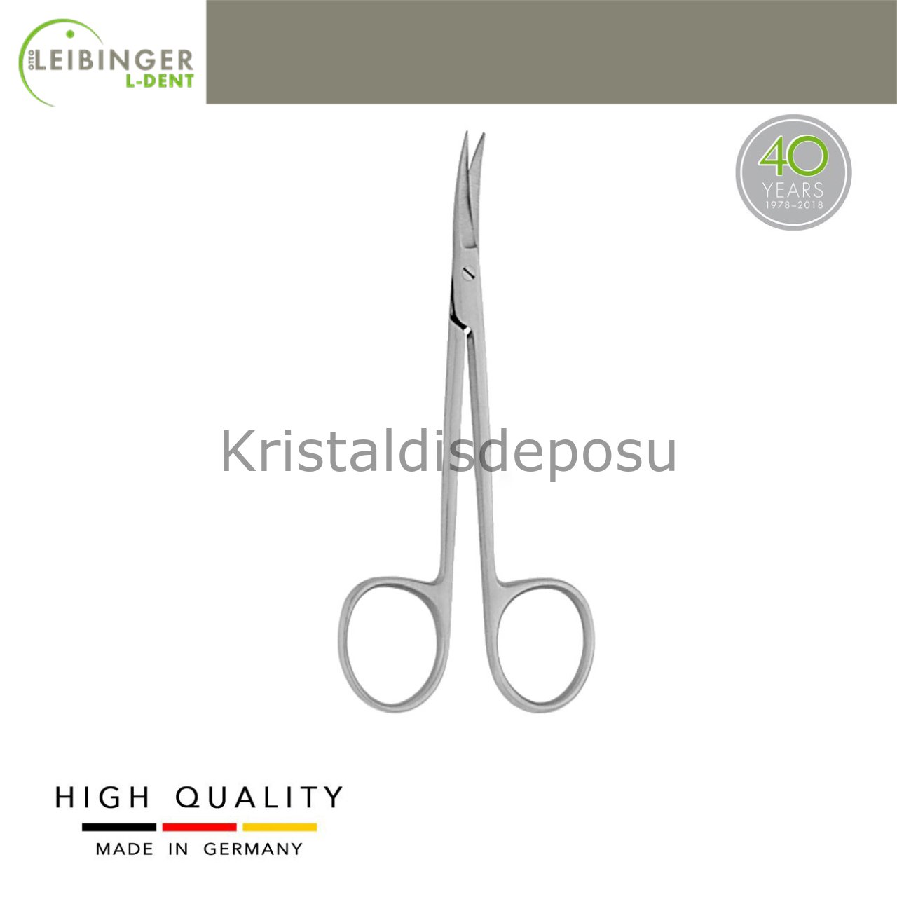 Iris Cerrahi Makas - Paslanmaz Çelik - Eğri - 11,5 cm