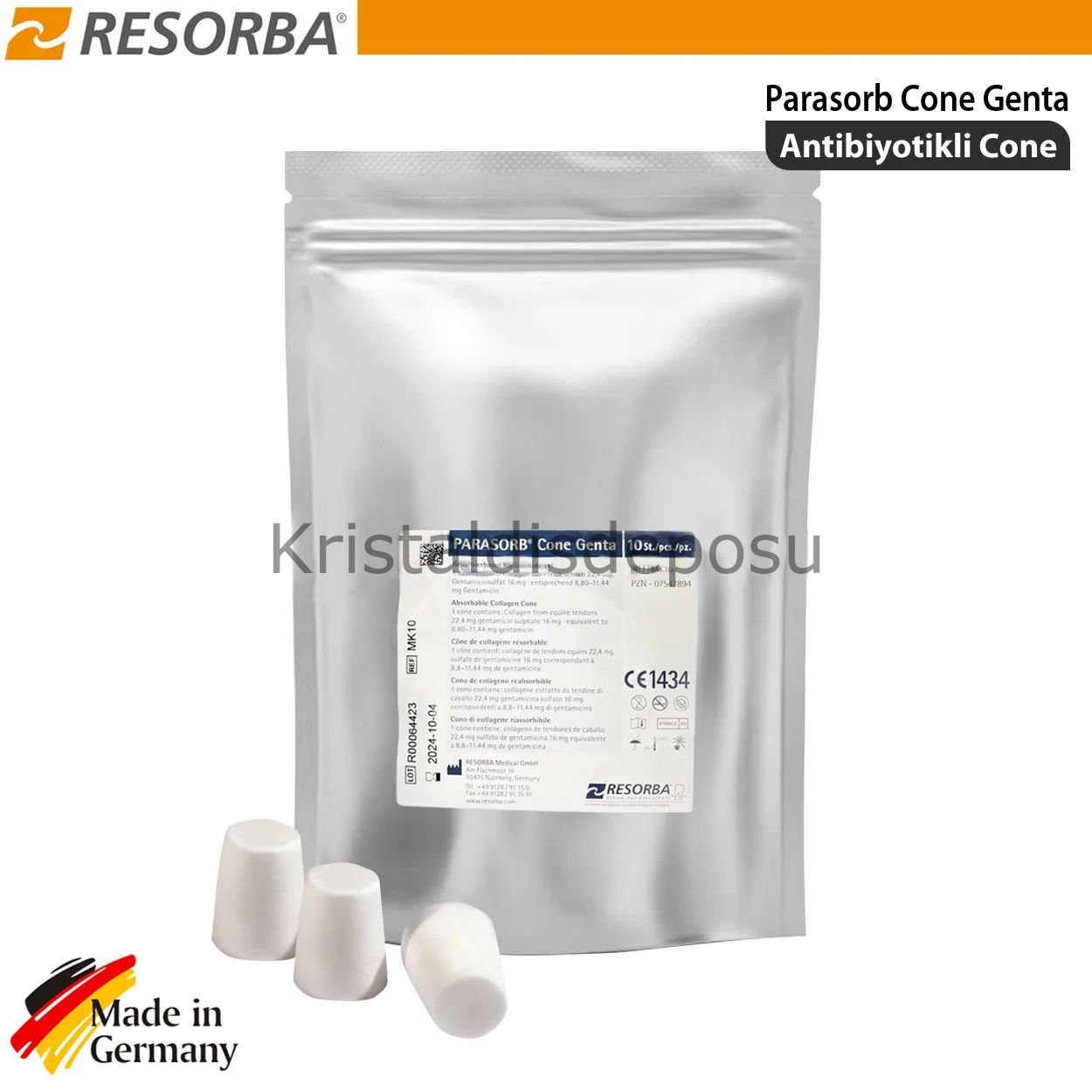 Parasorb Collagene Cone Genta- Antibiyotikli Cone