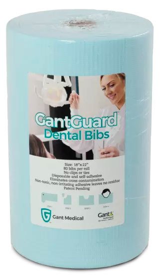 GantGuard Signature Dental Önlük, Kendinden Yapışkanlı, Mavi, 18 ''x 22''   1 koli (8 adet)