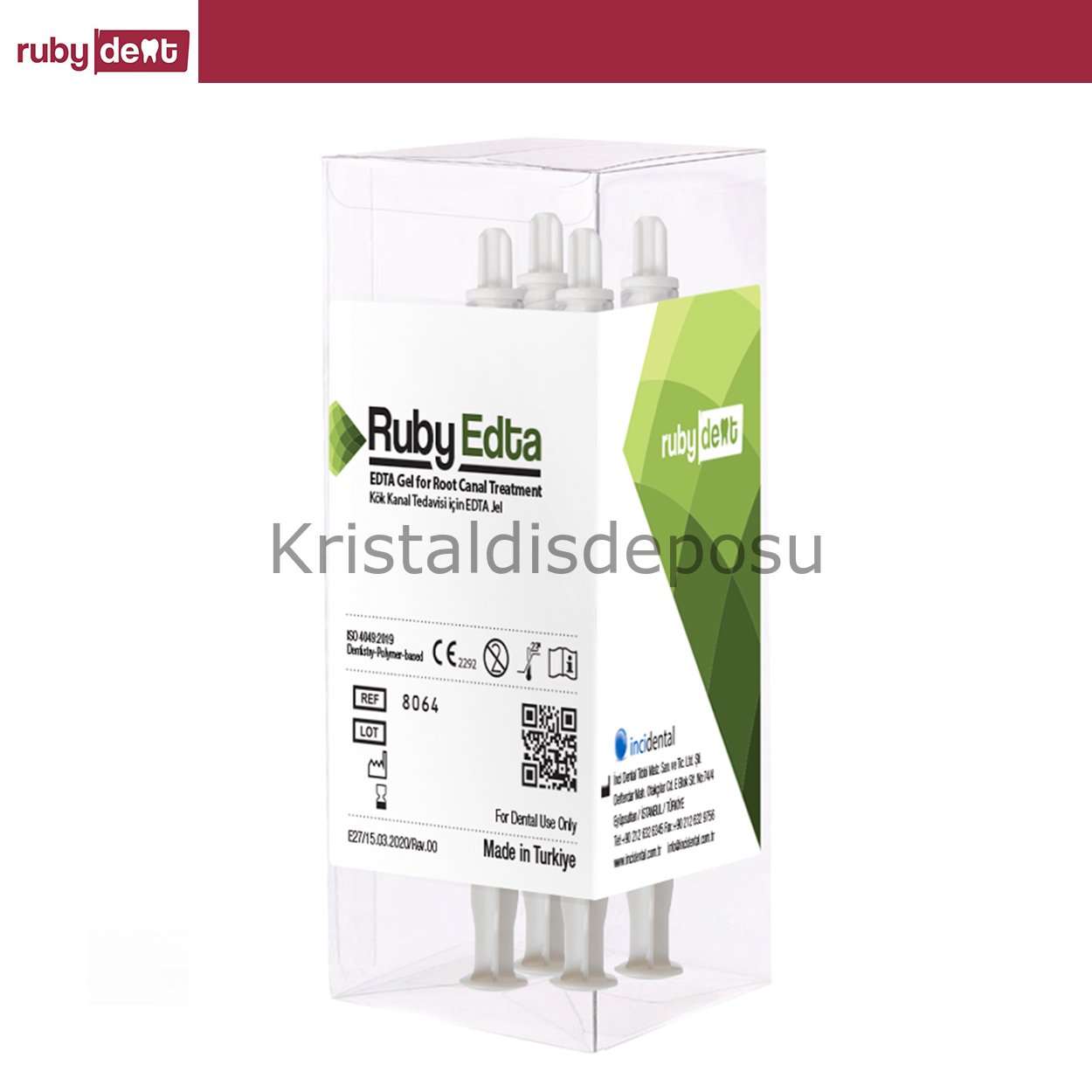 RubyEdta EDTA Gel 3ml x 4 Şırınga