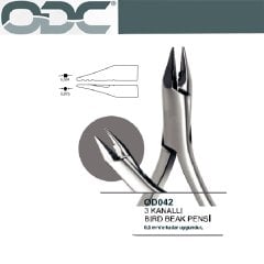 Ortodonti 3 Kanallı Bırd Beak Pensi