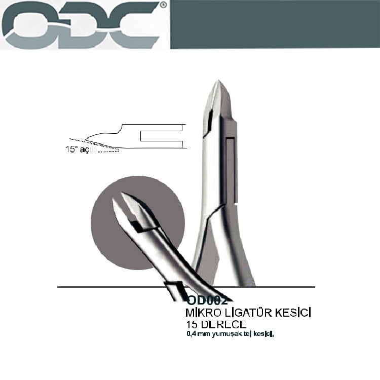 Ortodonti Mikro Ligatür Kesici 15 Derece