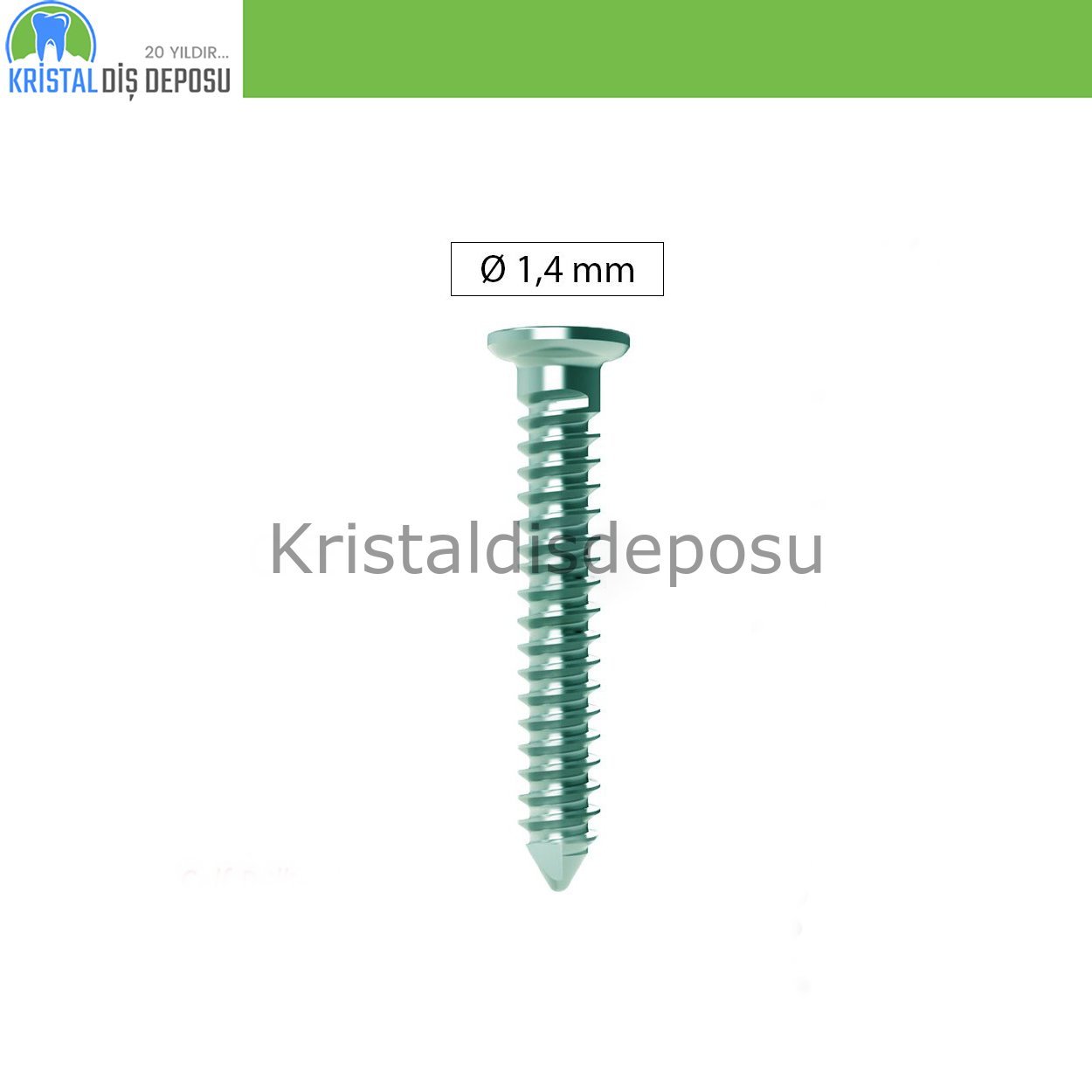 Titanyum Kemik,Plate,Mesh Sabitleme Mini Vida Refil - Ø 1,4 mm