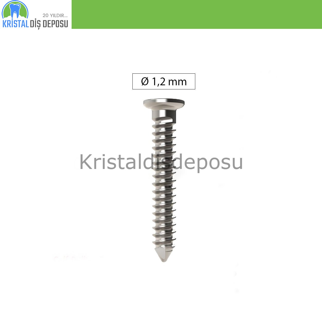 Titanyum Kemik,Plate,Mesh Sabitleme Mini Vida Refil - Ø 1,2 mm 10 mm