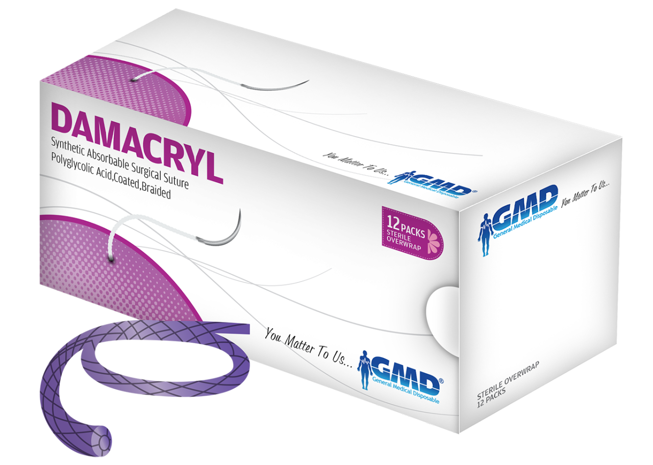 Damacryl Pga Eriyen Sutur 3/0 Ters Keskin 19 mm
