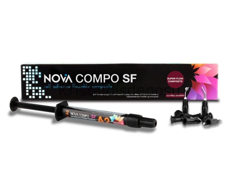 Imicryl Nova Compo SF Super Flow Self Adhesive Bondinge İhtiyaç Duyulmayan Kendinden Adeziv Akışkan Flow Kompozit 2 g Şırınga