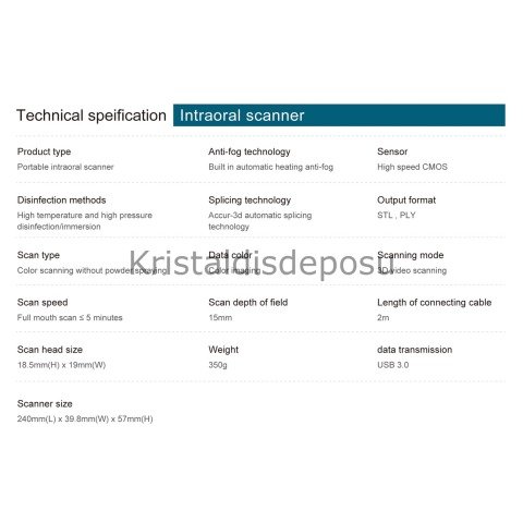 Fussen S6000 Renkli Ağız İçi Tarayıcı
