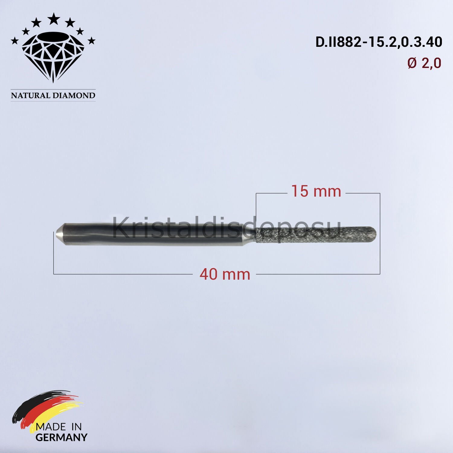 Imes Icore Wieland Elmas Cad Cam Drill 2,0 mm