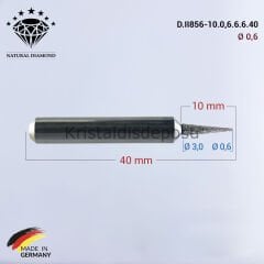 Imes Icore Wieland Elmas Cad Cam Drill 0,6 mm D.II856-10.0,6.6.6.40