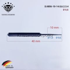 Imes Icore Wieland Elmas Cad Cam Drill 0,6 mm D.II856-10-14.0,6.2.3.4