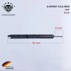 VHF Elmas Cad Cam Drill 0,6 mm