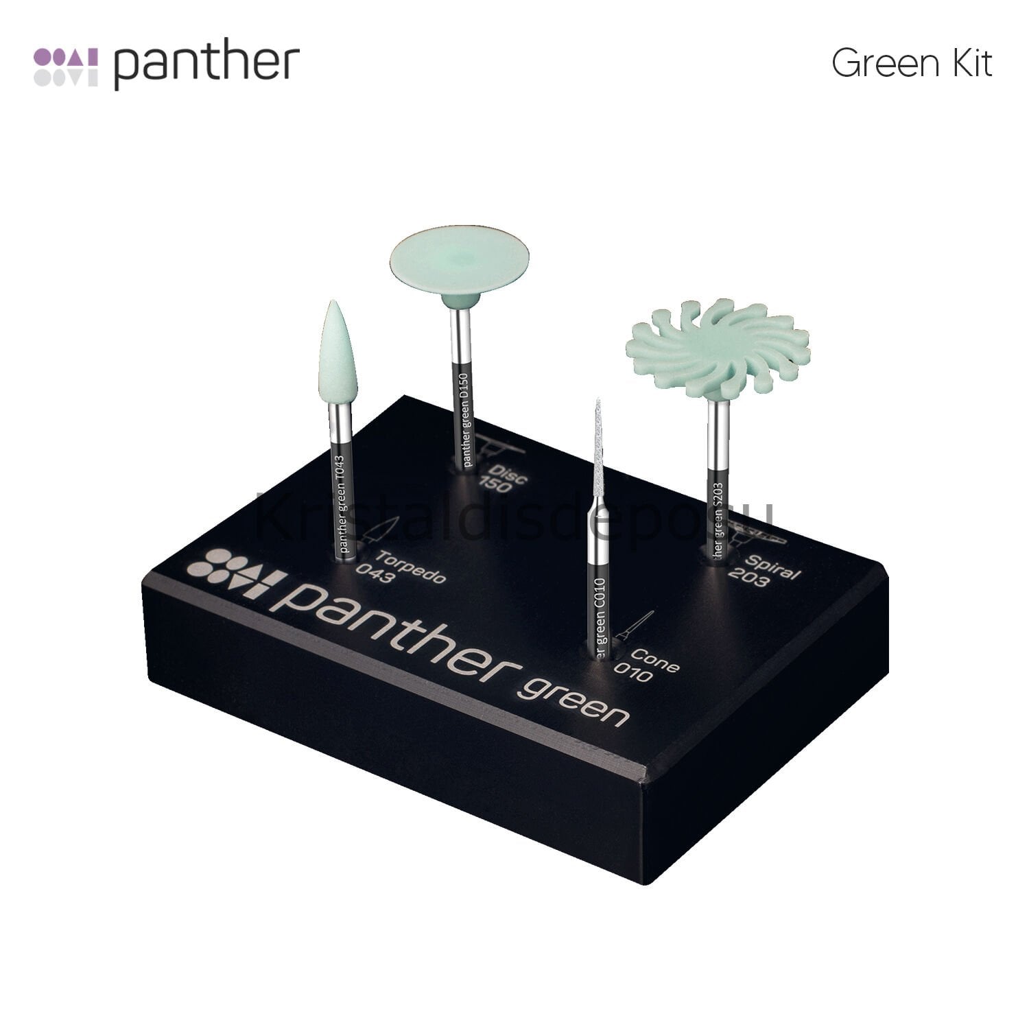Sun Dental Panther Green Sinter Öncesi Zirkonyum İşleme Seti #13