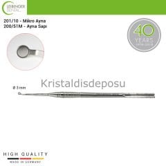 Rodyum Mikro Ayna Ø 3 mm ve Ölçekli Ayna Sapı