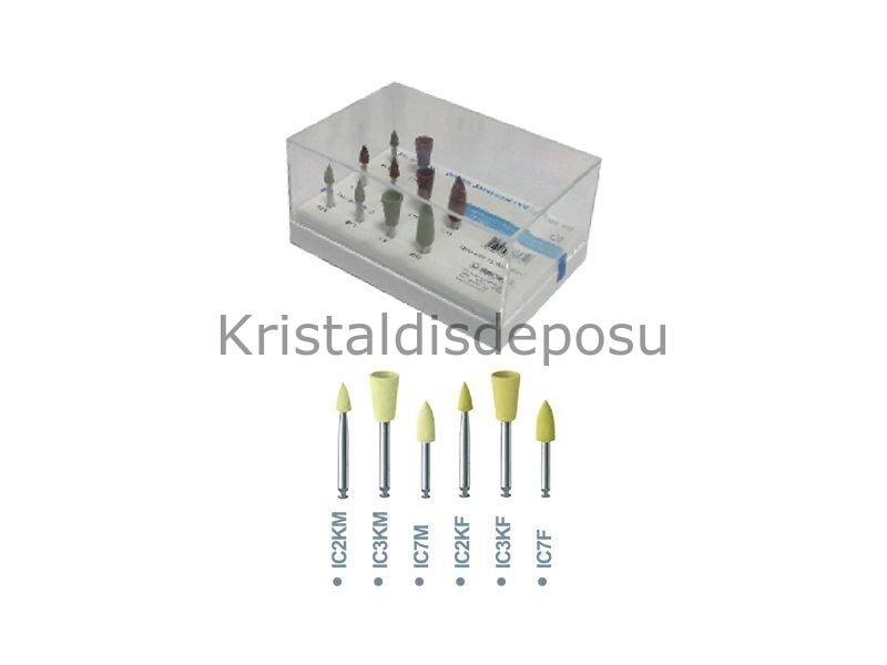 Imicryl Rolene Kompozit Parlatma Lastiği 10'lu Küçük (5 x IC3KM + 5 x IC2KF) Özel Şeffaf Kutuda