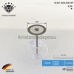 Ortho Diamond Disc Arayüz Separe - Çift Taraflı Aşındırma D.321.524.220.HP
