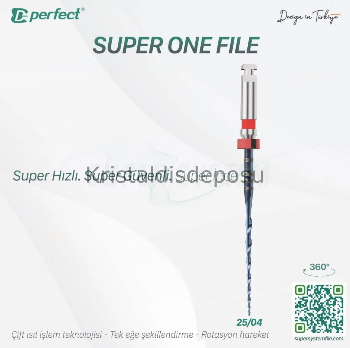Perfect SUPER SYSTEM Super One File 3'lü Blister Eğe 25/04
