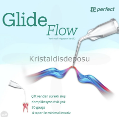 Glide Flow - Plastik çift yandan irrigasyon kanülü 30ga