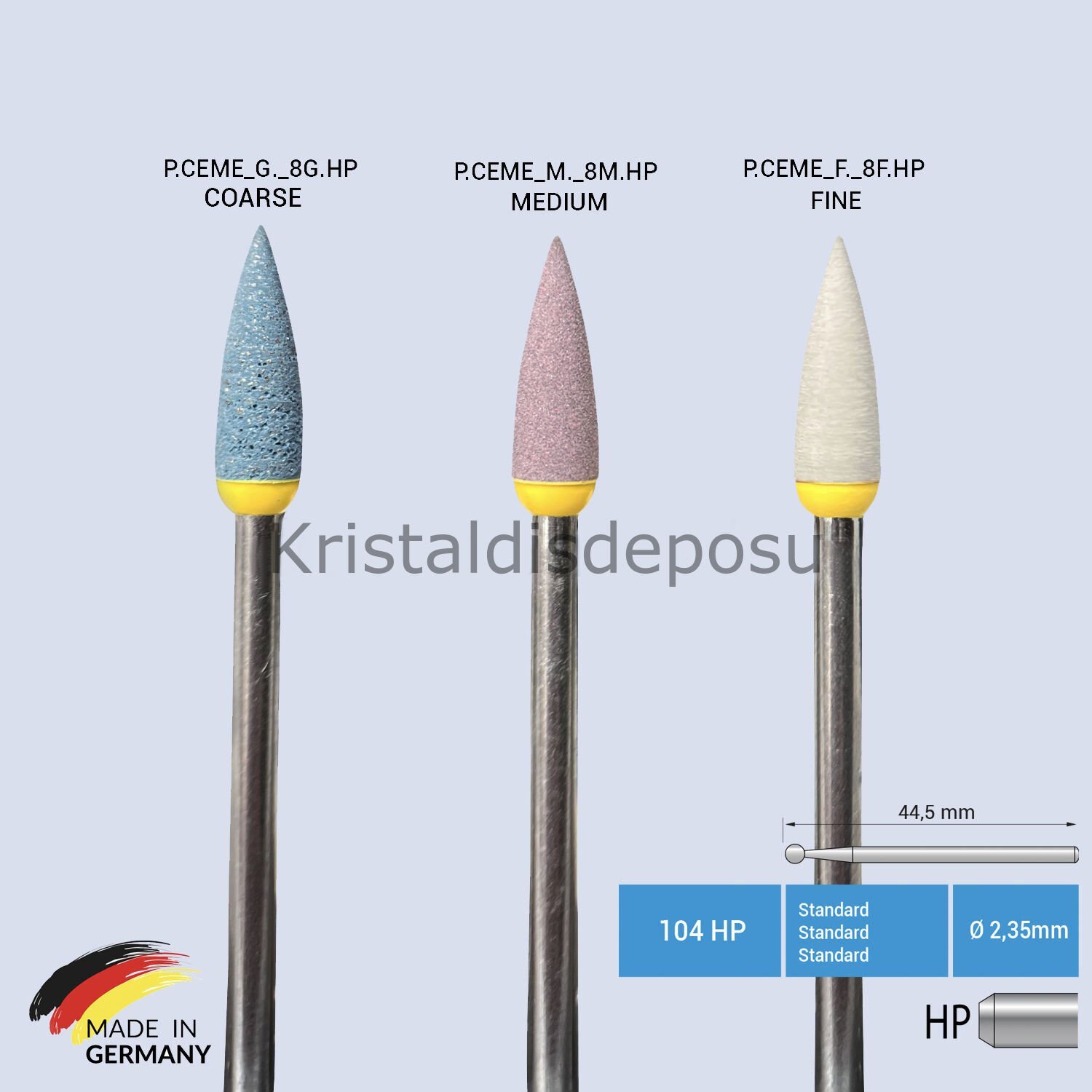 Seramik ve Metal İçin Cila Lastiği - SET