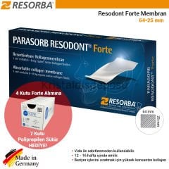 Parasorb Resodont Forte - Collagen Membran 64*25 mm ve Polipropilen İplik Sütür - Kampanya ***