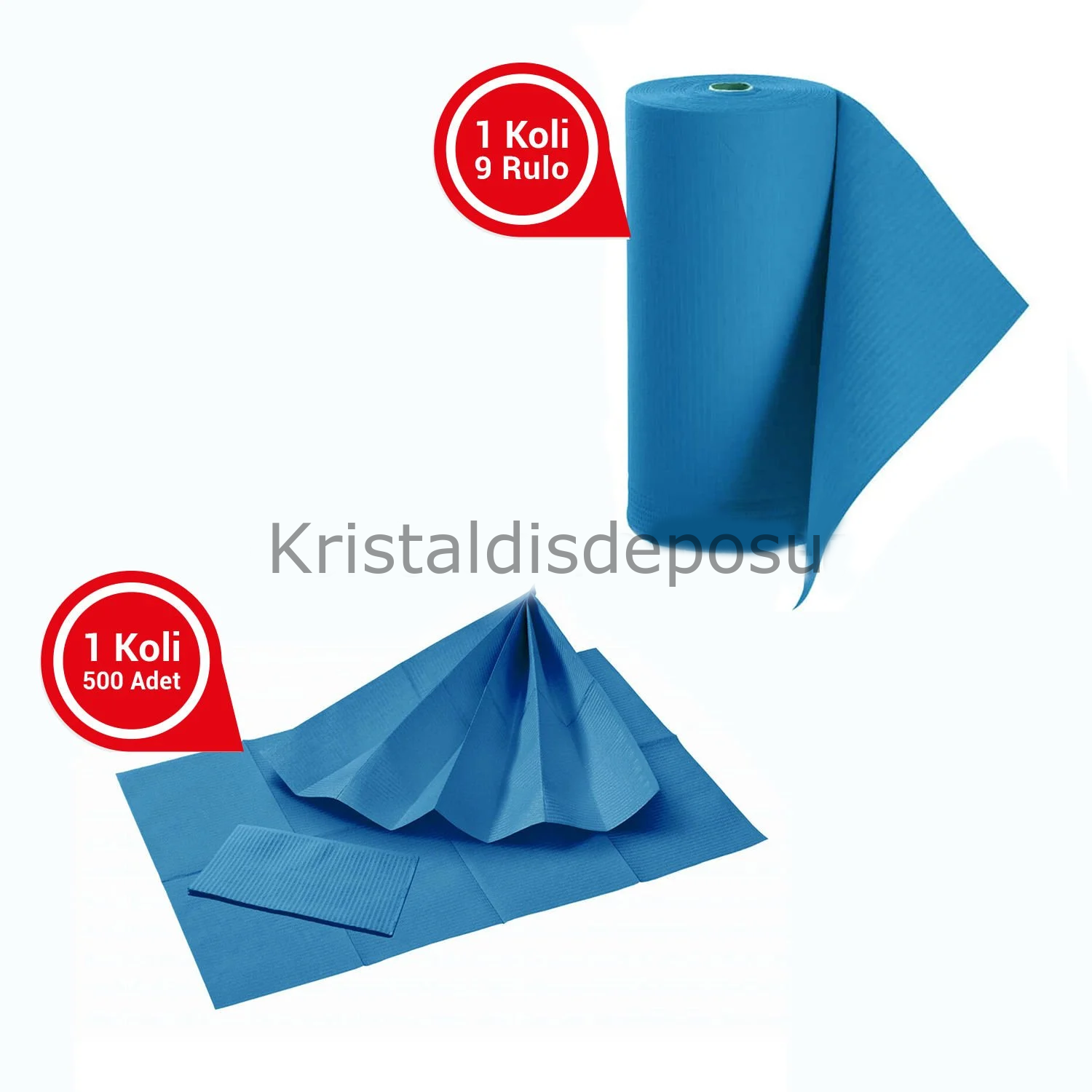 Avrupa Rulo Dişci Hasta Önlüğü ve Tabla Örtüsü Takım - Dark Blue