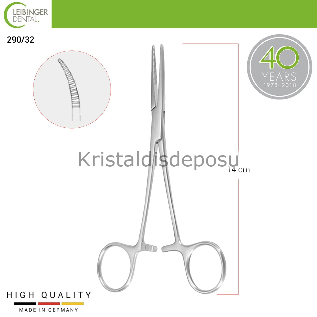 Kelly Hemostatik Forceps Eğri