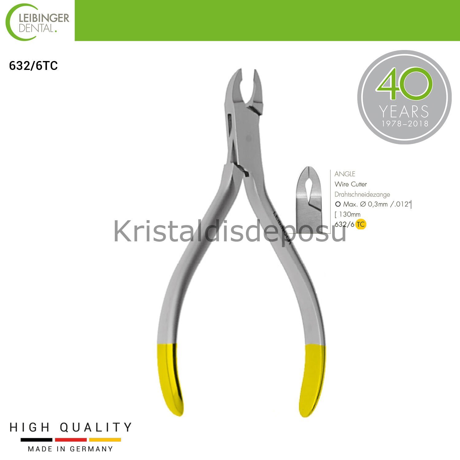 ANGLE Wire Cutter TC - Açılı Tel Kesici - 130 mm