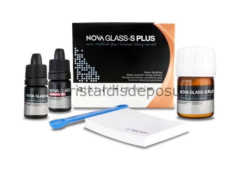 Imicryl Nova Glass S Plus Cam İyonomer Multi Sistem Yapıştırma Simanı 15 g Toz Set