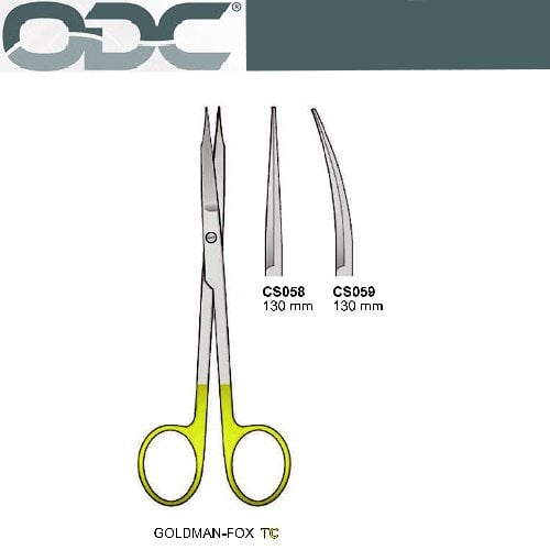 Goldman-Fox Makas Düz TC 13CM