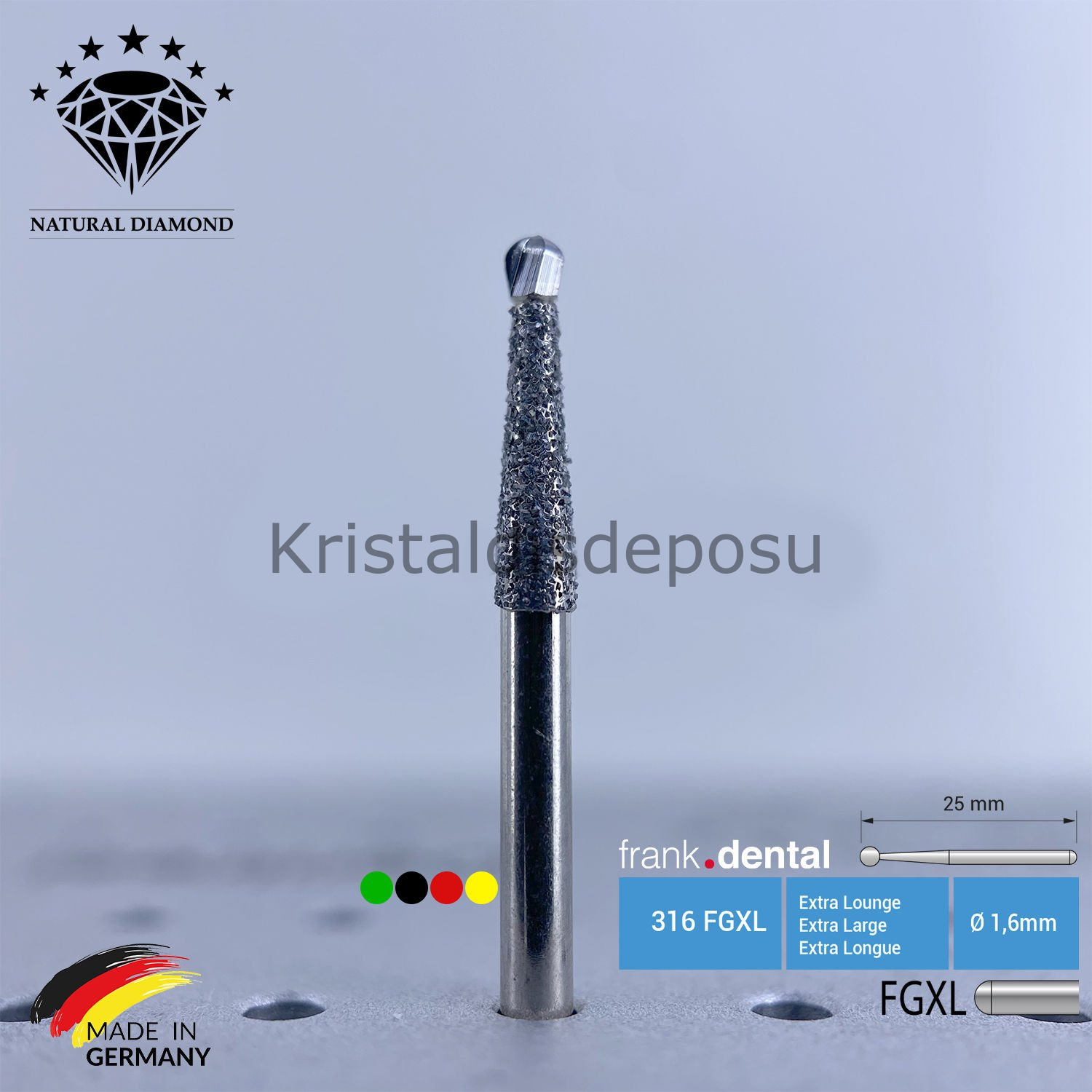 Doğal Elmas Frez -  Epolman - Aeratör - 389 - 2 Adet