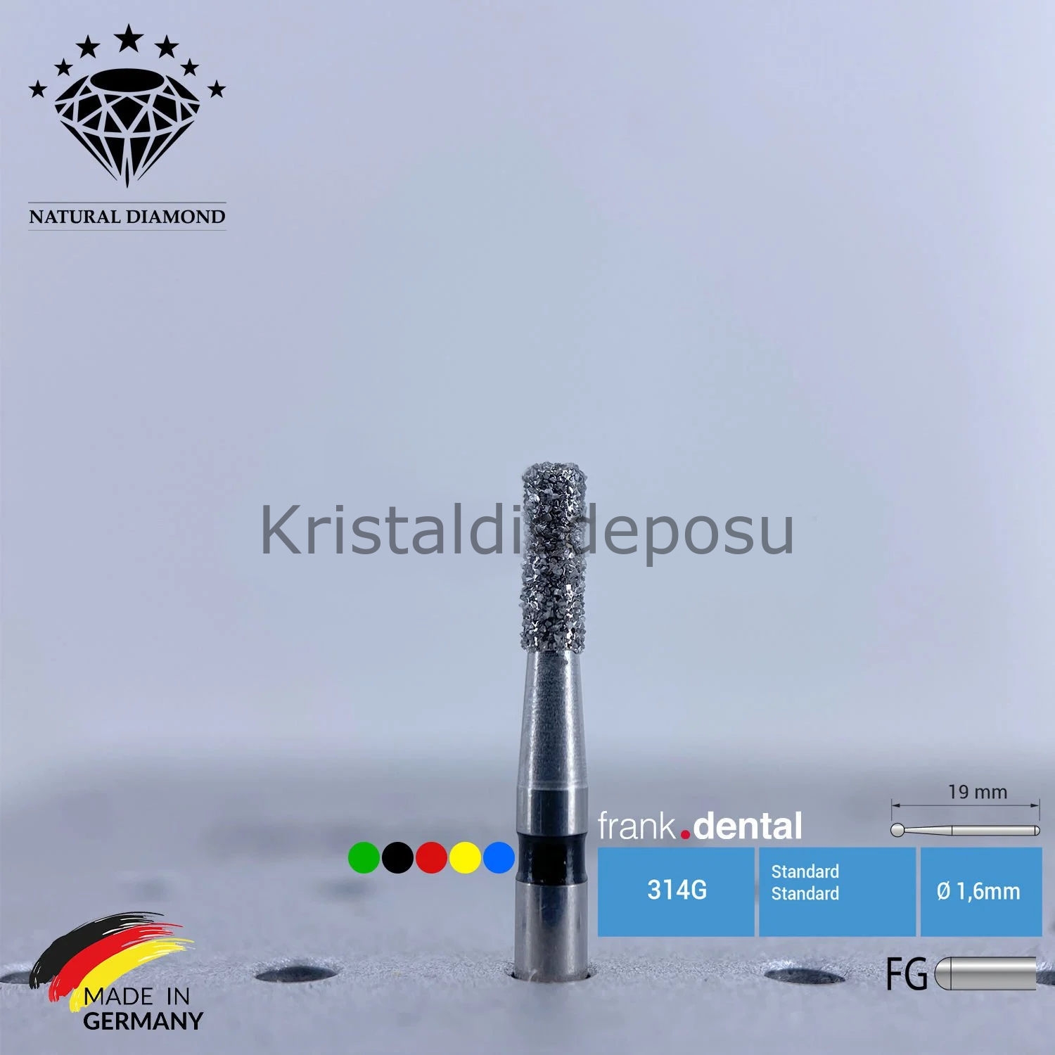 Doğal Elmas Frez - Aeratör - 835KR - Silindir - 5 Adet