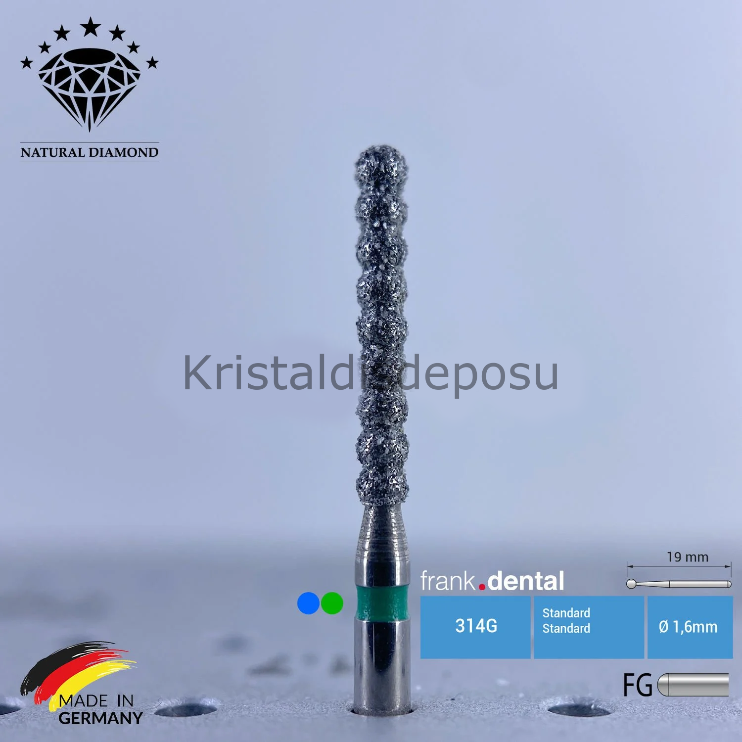 Doğal Elmas Frez - Sipiral - Aeratör 6053 - 5 Adet