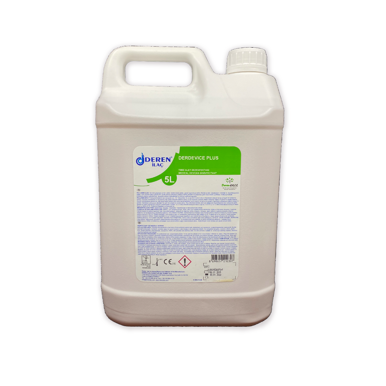 Derdevice Plus Konsantre Alet Dezenfektanı 5 lt